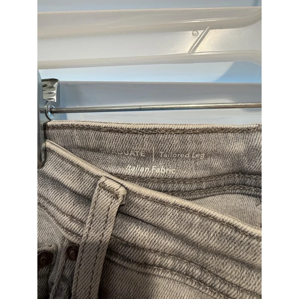 AG Adriano Goldschmied Graduate Tailored Grey Jeans Mens 36x32 Italian Fabric
